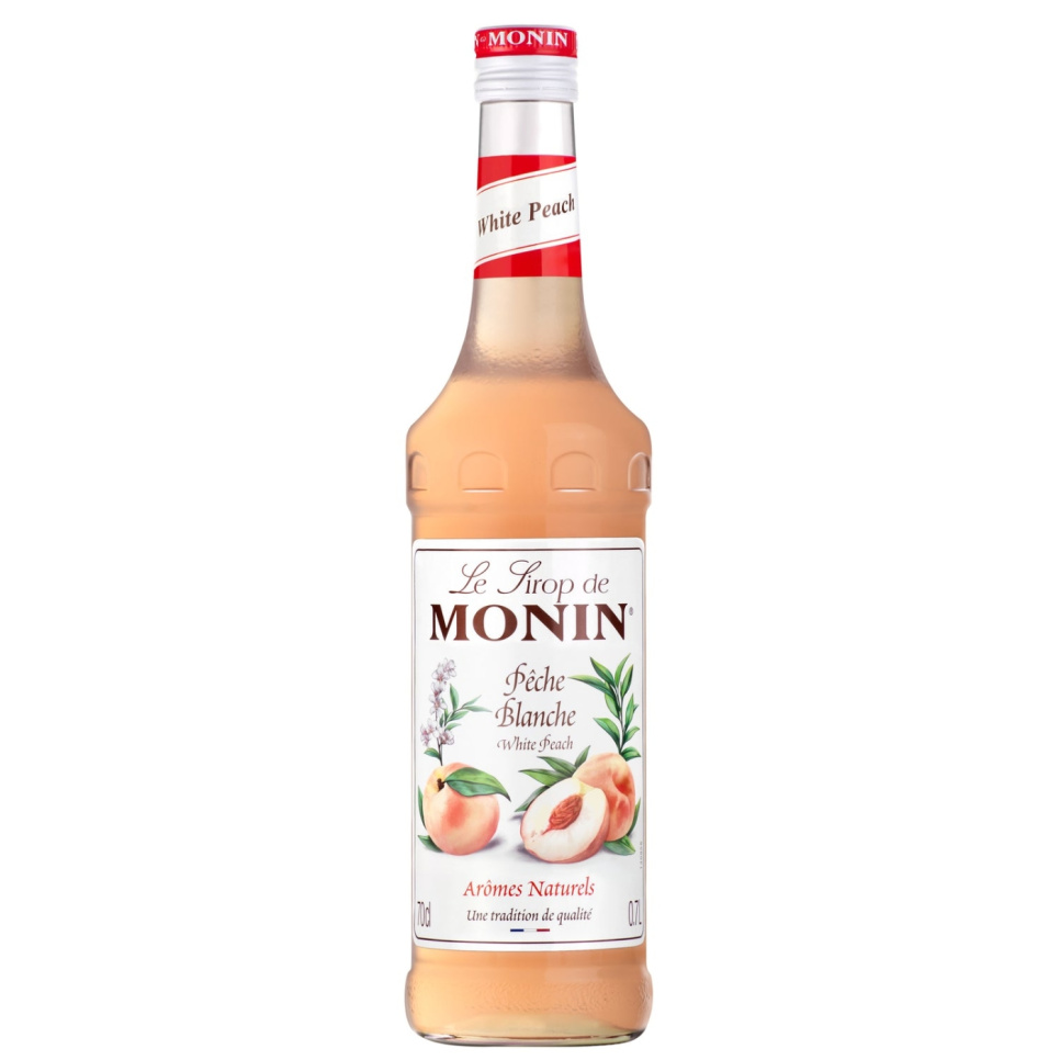 Monin White Peach Syrup 70 cl in der Gruppe Bar & Wein / Bar-Ausstattung / Andere Bar-Ausstattung bei The Kitchen Lab (1083-30777)