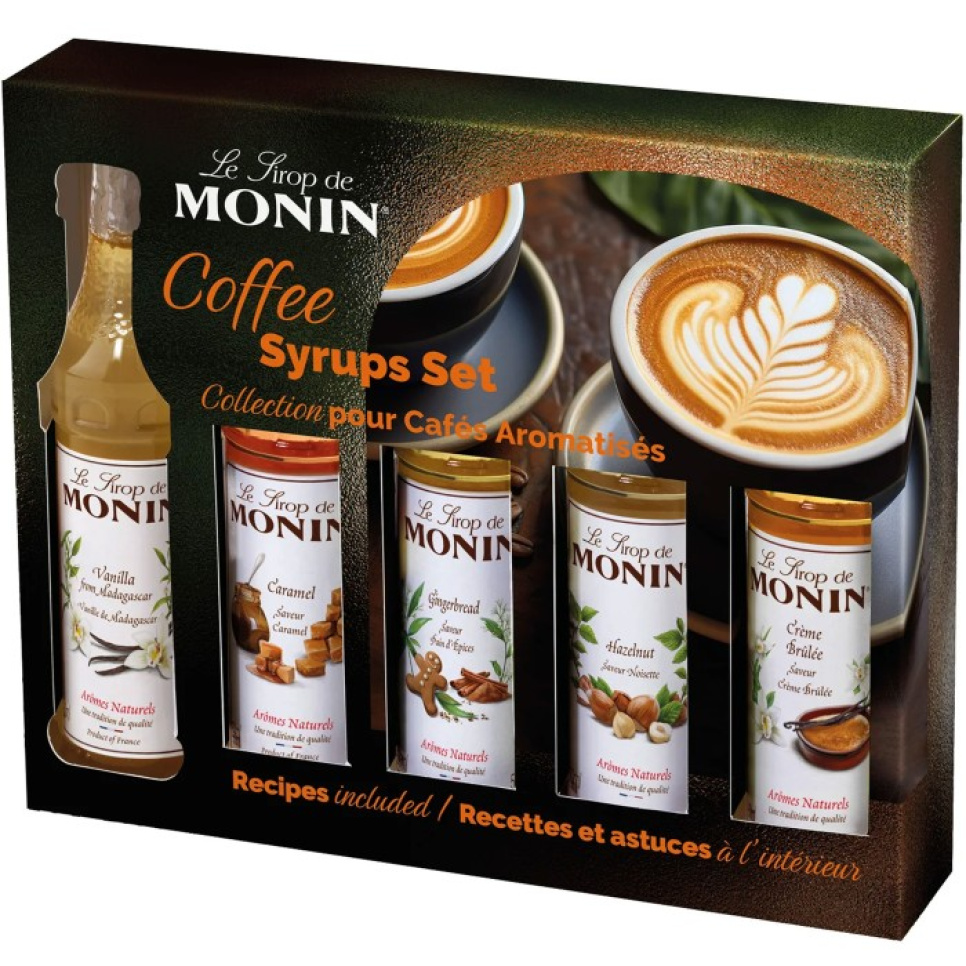 Monin Coffee Set Syrup 5 x 5 cl in der Gruppe Bar & Wein / Bar-Ausstattung / Andere Bar-Ausstattung bei The Kitchen Lab (1083-30786)
