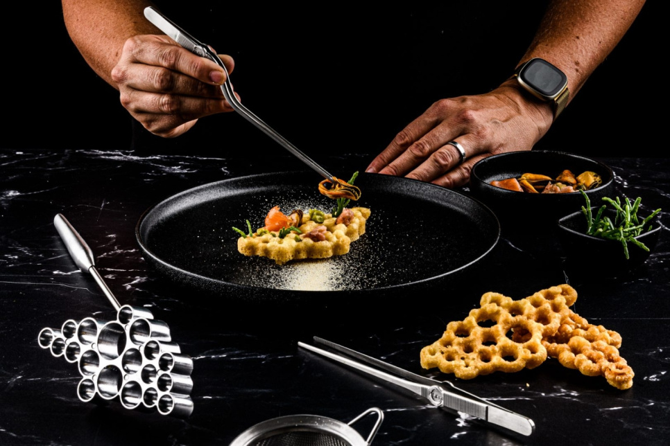 Tiegeleisen, Satz mit drei Teilen - Plate-it