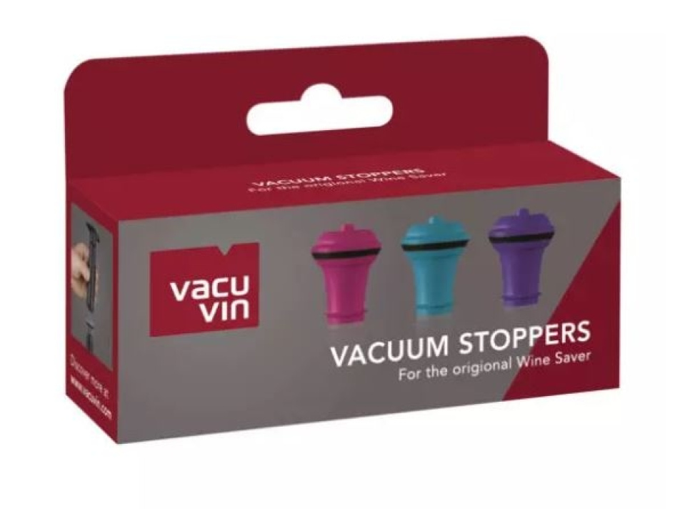 Weinverschlüsse in verschiedenen Farben, 3er-Pack - Vacuvin