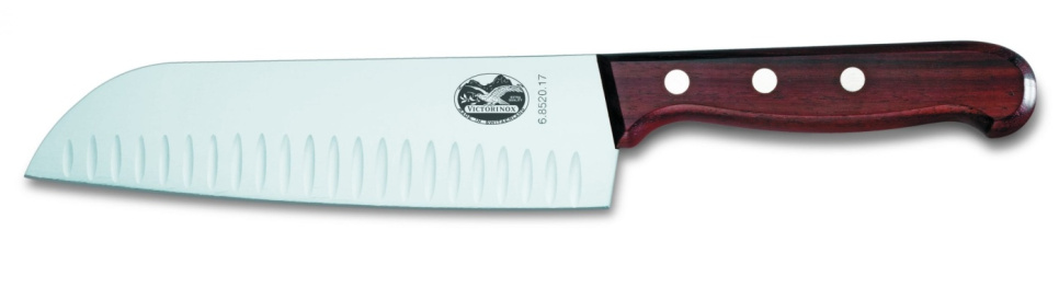 Santokumesser, Wellenschliff, 17cm, Holzgriff in Geschenkbox - Victorinox in der Gruppe Kochen / Küchenmesser / Santoku-Messer bei The Kitchen Lab (1090-11864)