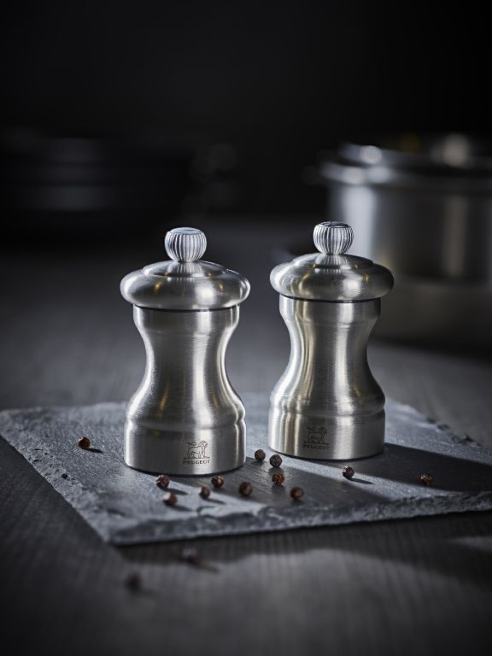 Salzmühle, 10 cm, Bistro Chef, Edelstahl - Peugeot