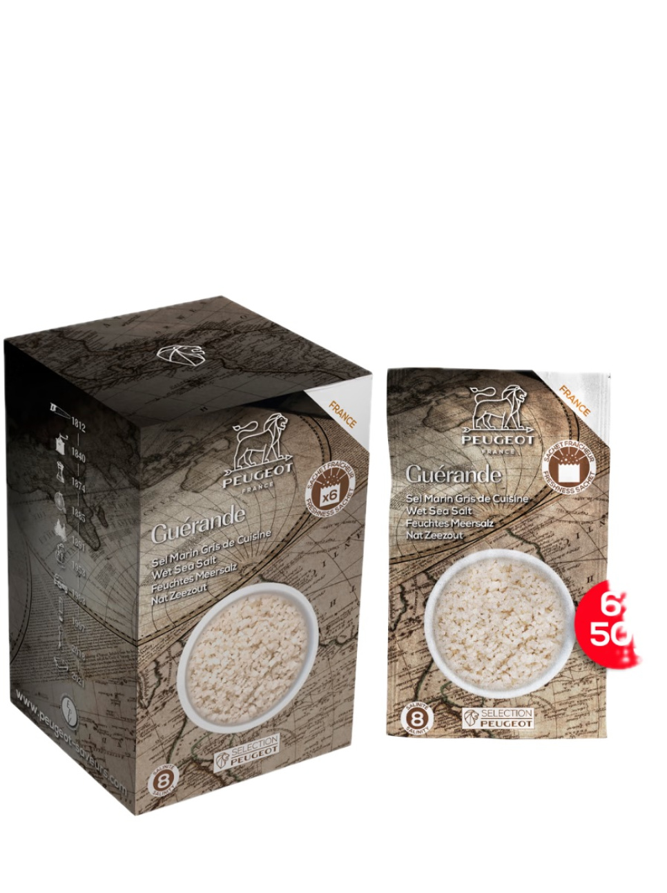 Muhlesalz, Meersalz, 300 g, Frankreich - Peugeot in der Gruppe Kochen / Gewürze & Aromen / Salz bei The Kitchen Lab (1090-35291)