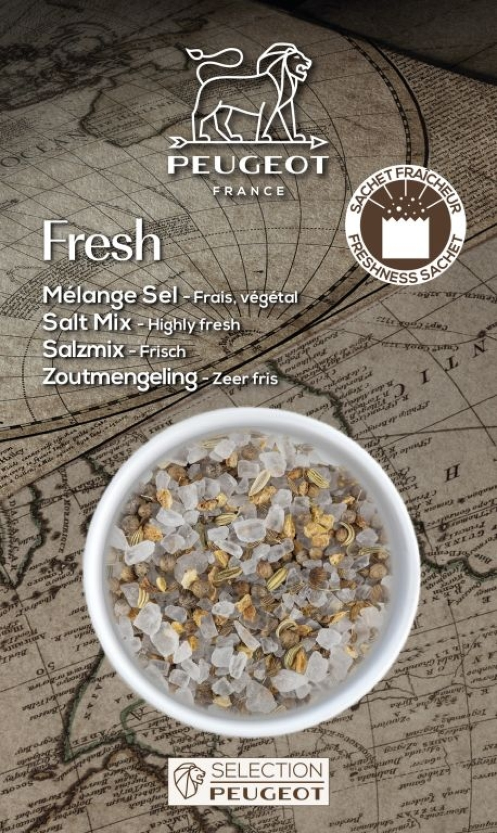 Salzmischung für Mühle, Fresh, 135g - Peugeot in der Gruppe Kochen / Gewürze & Aromen / Salz bei The Kitchen Lab (1090-35445)