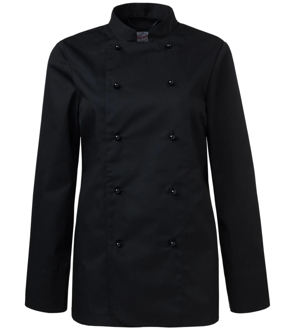 Kochjacke, Damen, schwarz - Segers in der Gruppe Kochen / Küchentextilien / Kochjacken bei The Kitchen Lab (1092-35072)