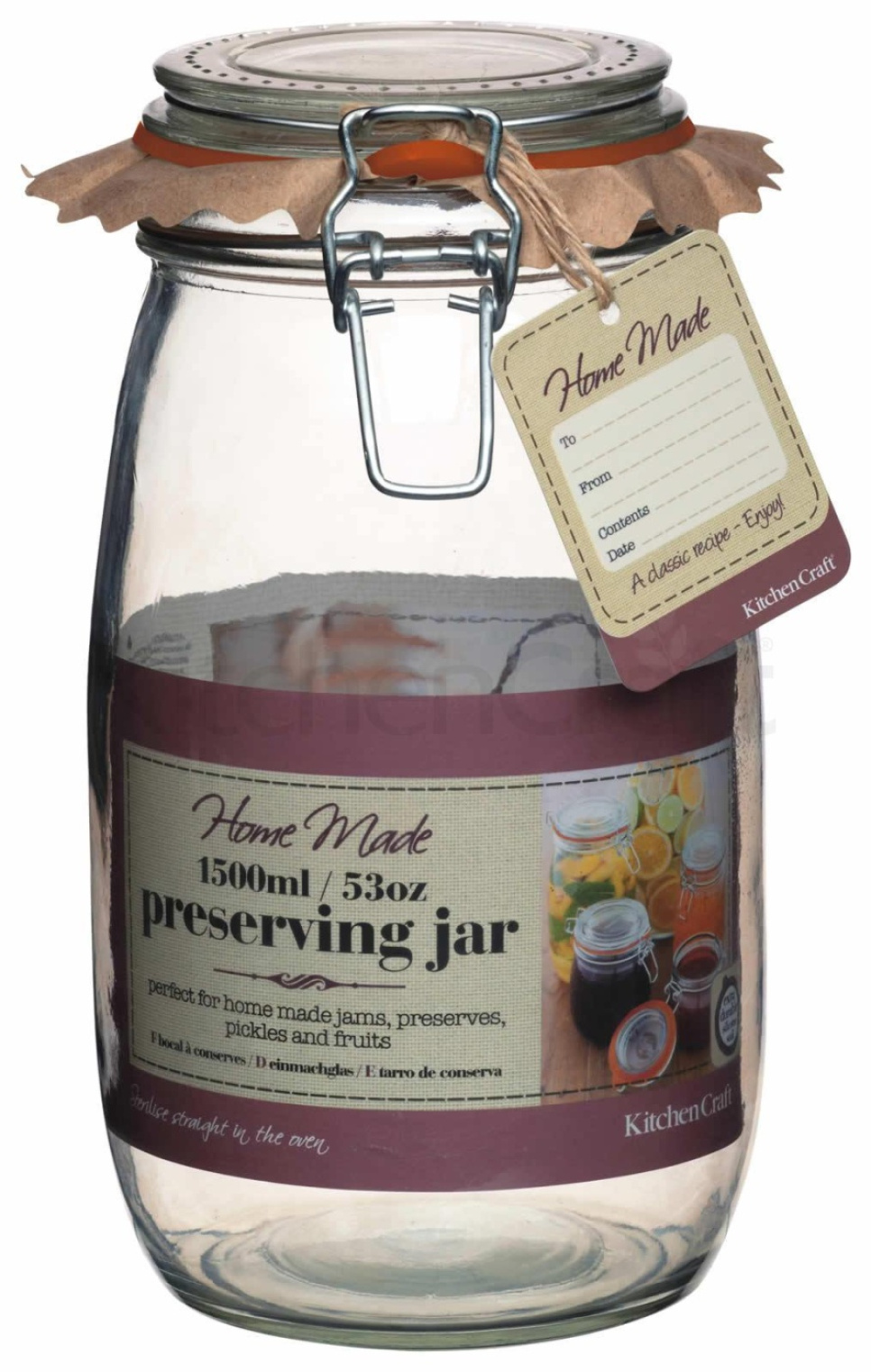 Glasbehälter mit Bügeldeckel, 1500 ml in der Gruppe Kochen / Küchenutensilien / Aufbewahrung bei The Kitchen Lab (1100-11364)