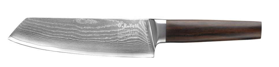 Santoku 17 cm, Damaststahl - GRYM in der Gruppe Kochen / Küchenmesser / Santoku-Messer bei The Kitchen Lab (1146-13589)