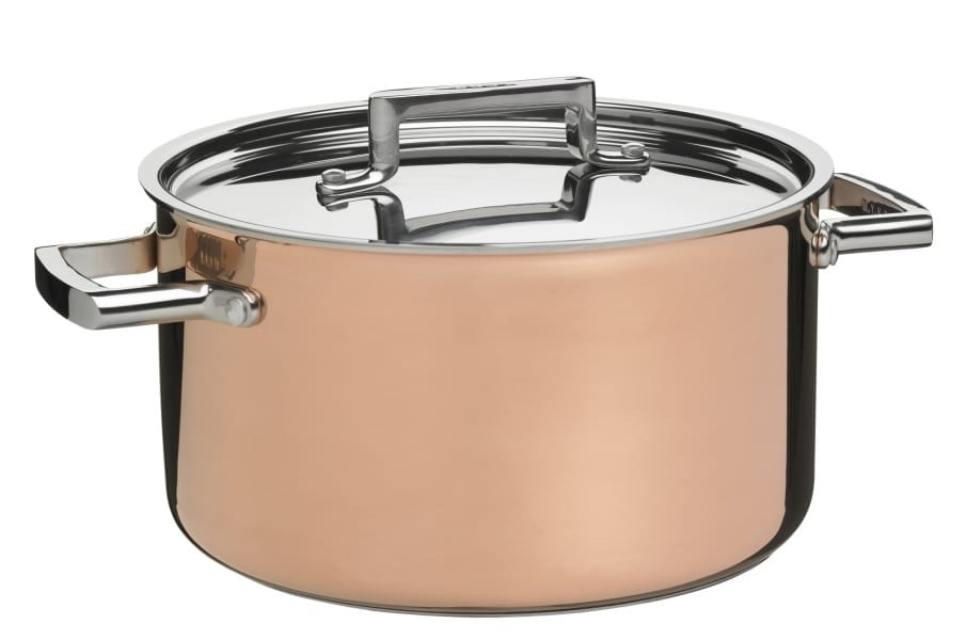 Pfanne mit Deckel 6L, aus 3-schichtigem Kupfer - G.R.Y.M in der Gruppe Kochen / Töpfe & Pfannen / Töpfe bei The Kitchen Lab (1146-13596)