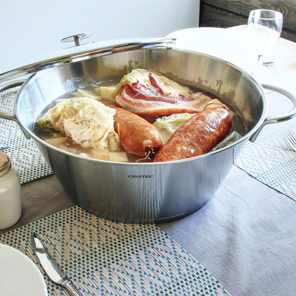 Große Edelstahlpfanne - Cristel