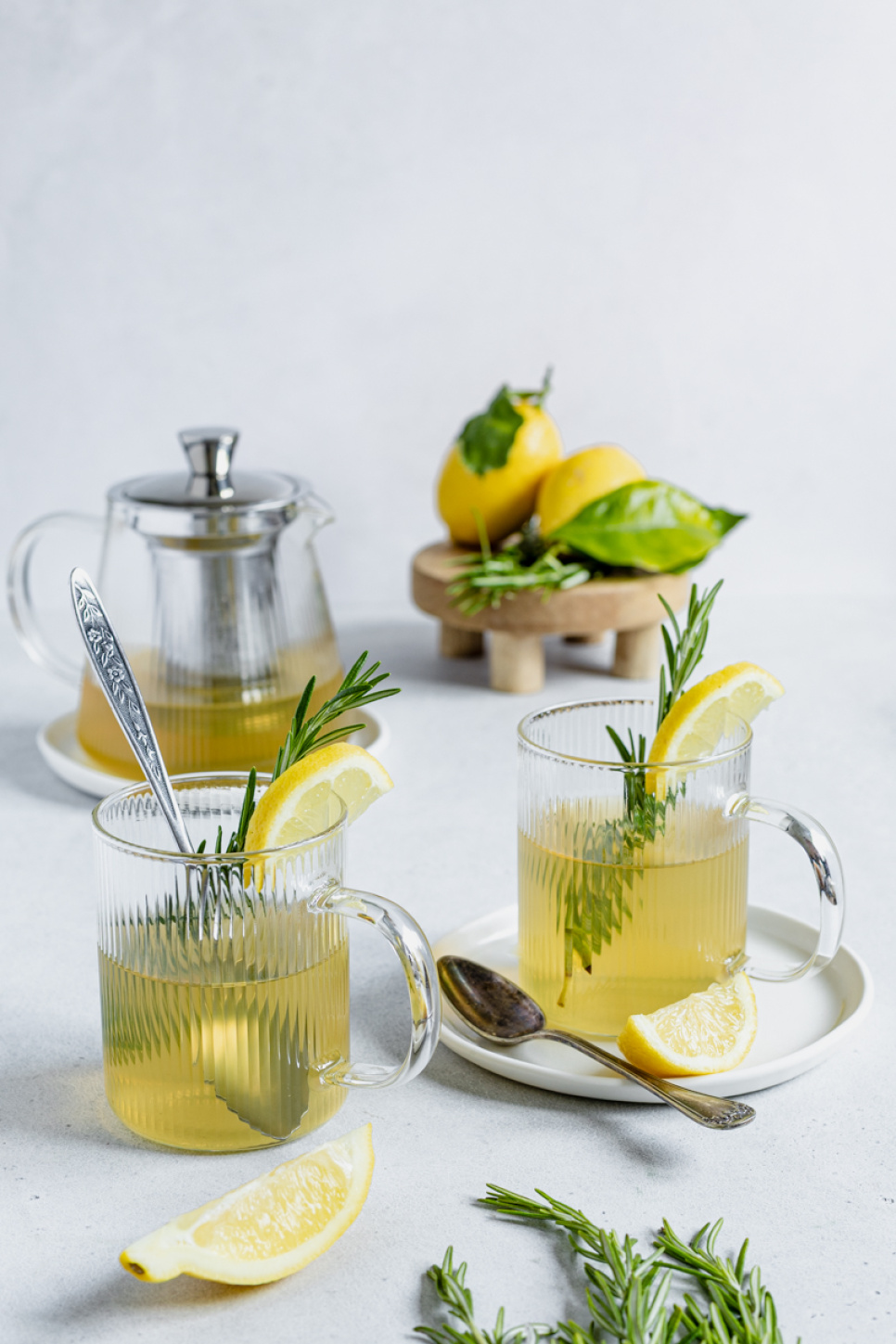 Set aus Teekanne und zwei Glasbechern, Darjeeling - Cristel