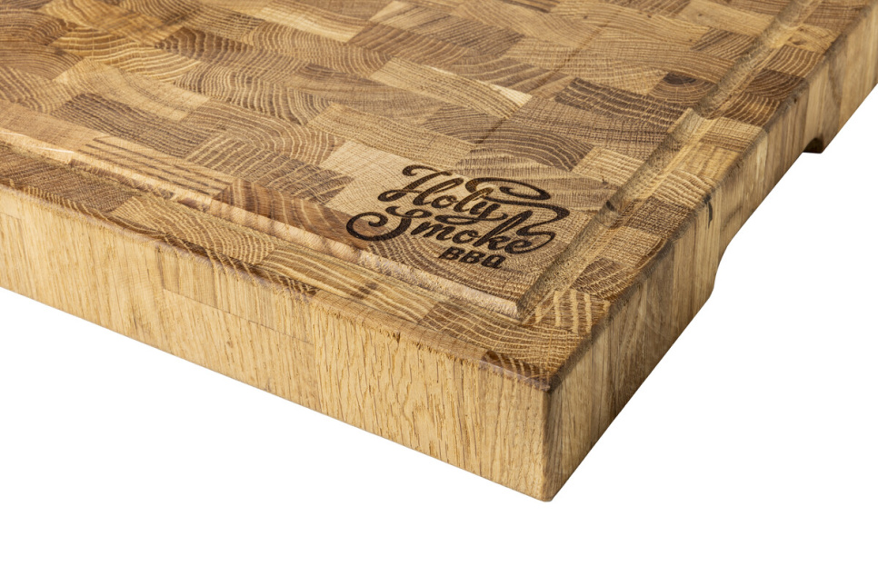 Schneidebrett/Butcherblock in Hirnholz, Eiche - Holy Smoke BBQ