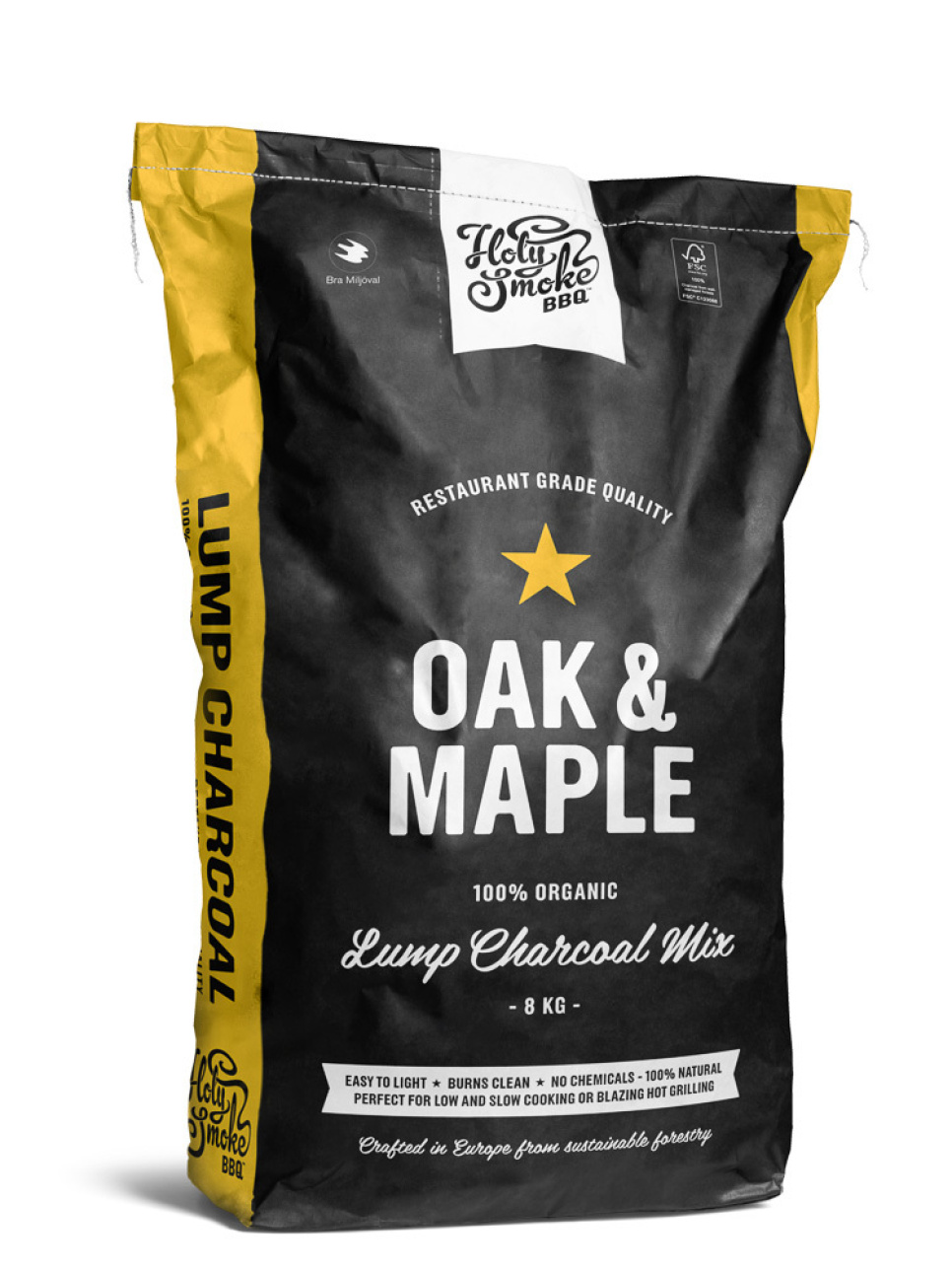 Premium Charcoal, OAK/MAPLE, 8 kg - Holy Smoke BBQ in der Gruppe Grills, Herde & Öfen / Grillkohle & Briketts / Holzkohle bei The Kitchen Lab (1282-28917)
