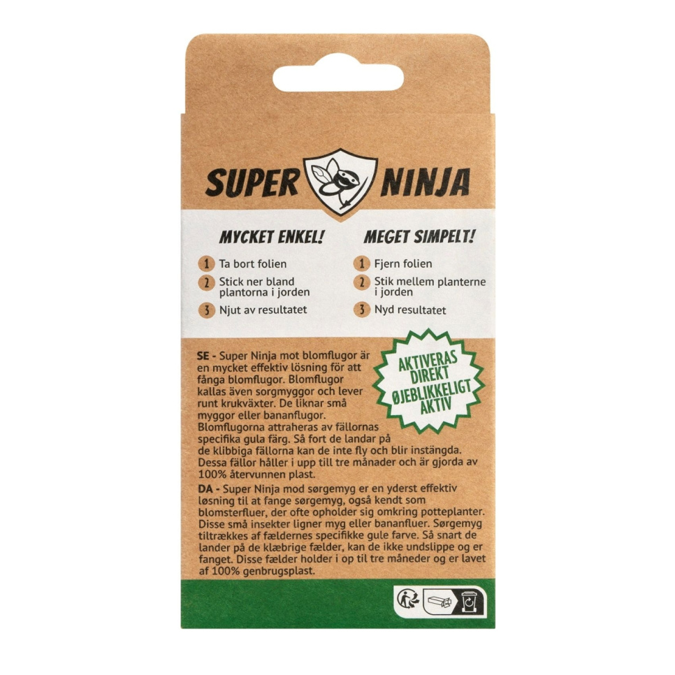 Blumenfliegenfalle, 10er-Pack - Super Ninja