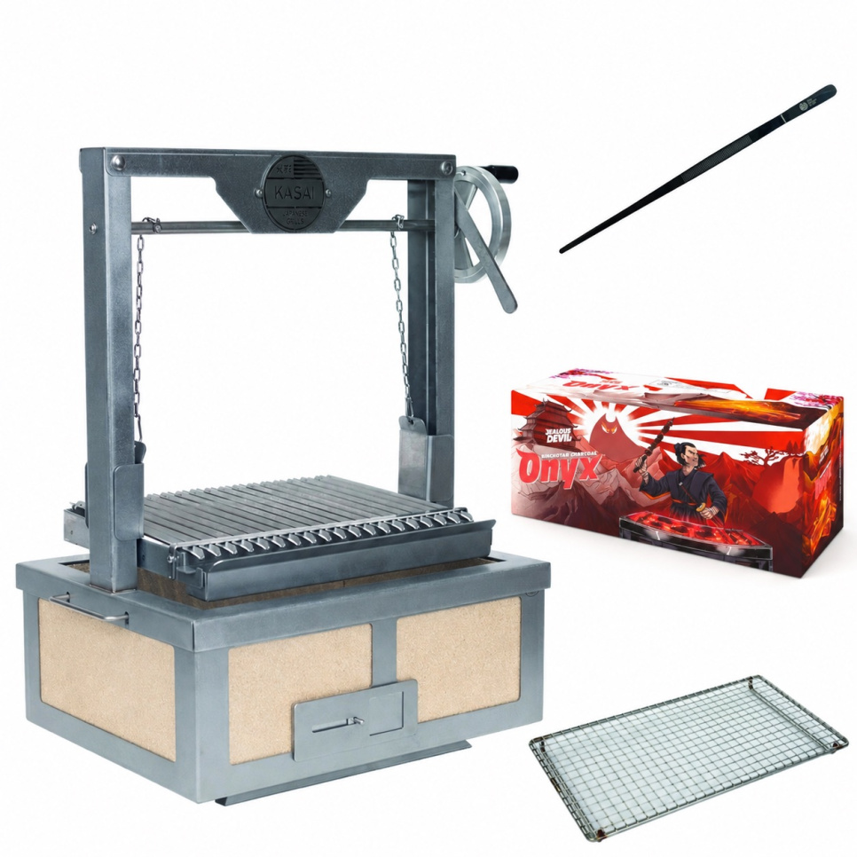 Japanischer Tischgrill / Konro, Kasai Medium Wide mit Asado Parrilla und Holzkohle in der Gruppe Grills, Herde & Öfen / Grills / Tischgrills bei The Kitchen Lab (1317-34669)