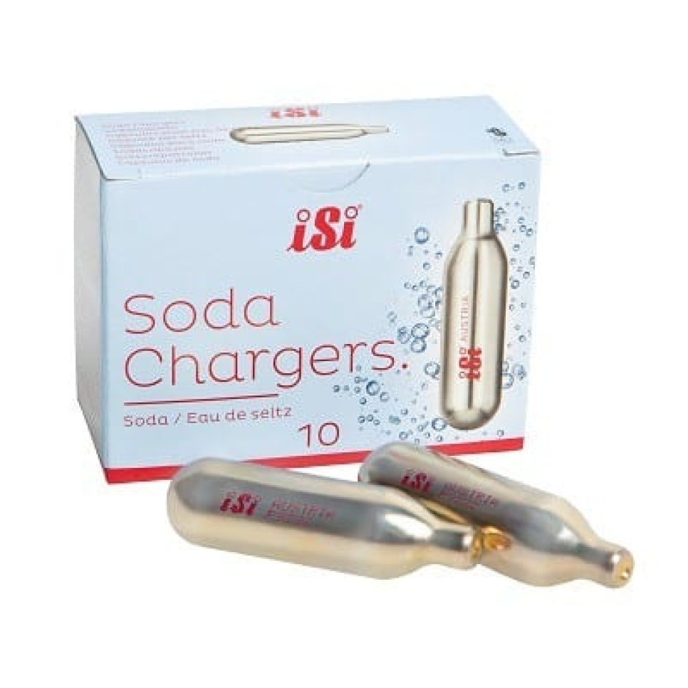 Sodakartuschen CO2, 10er Pack (Kohlensäure) - iSi in der Gruppe Küchengeräte / Andere Küchengeräte / Kohlensäuremaschinen bei The Kitchen Lab (1362-10838)