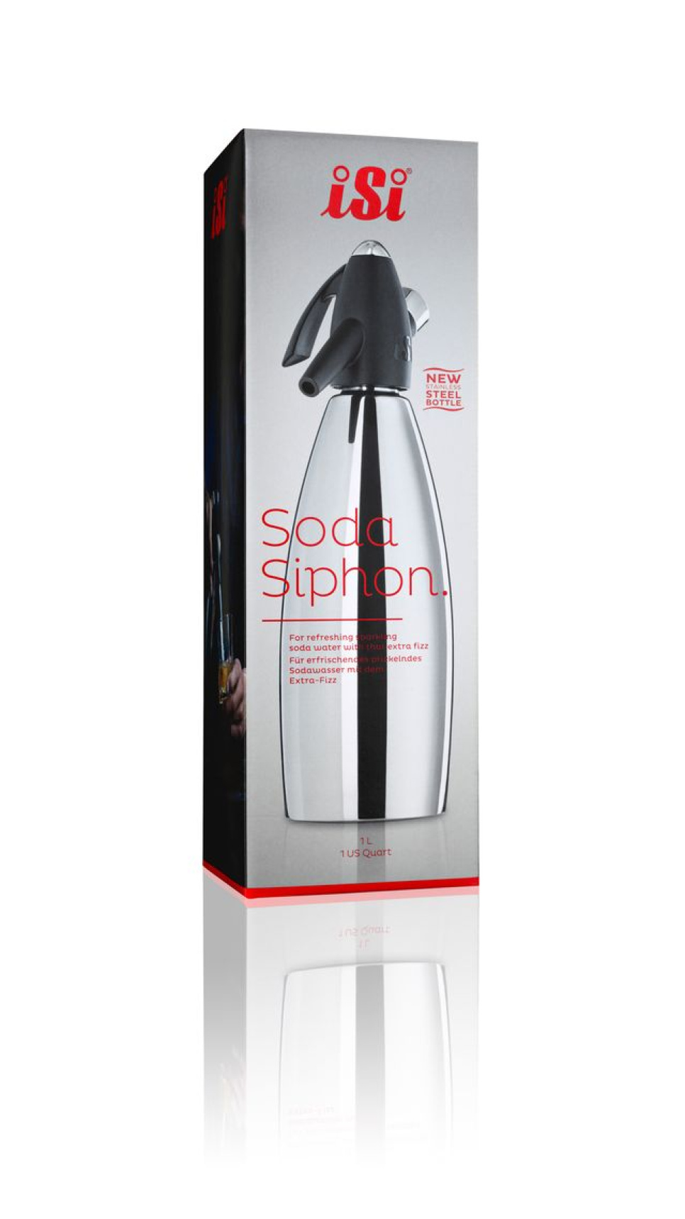 Sodasiphon, Edelstahl, 76 cl - iSi