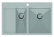Edelstahl-Doppelspüle 780 x 500 mm mit Ablage links