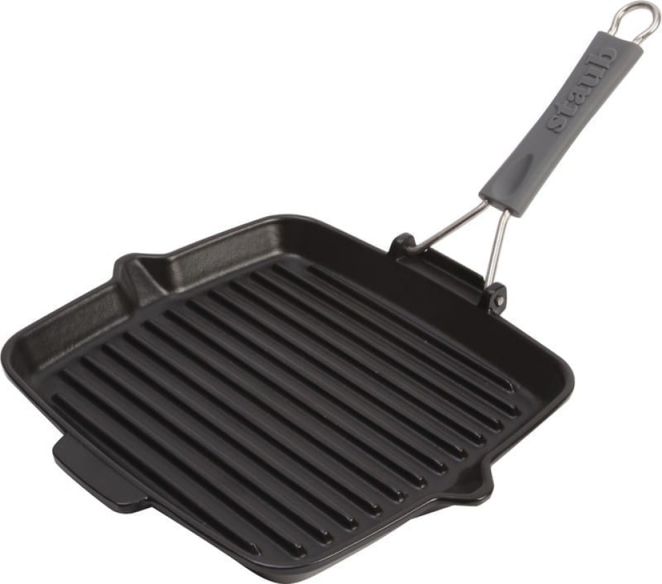 Grillpfanne aus Gusseisen, 24x24 cm - Staub in der Gruppe Kochen / Bratpfannen / Grillpfannen bei The Kitchen Lab (1418-12932)