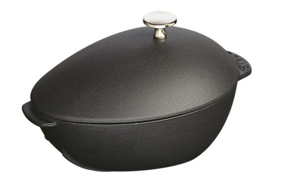 Muschelpfanne aus Gusseisen 25 cm, schwarz - Staub in der Gruppe Kochen / Töpfe & Pfannen / Töpfe bei The Kitchen Lab (1418-12970)