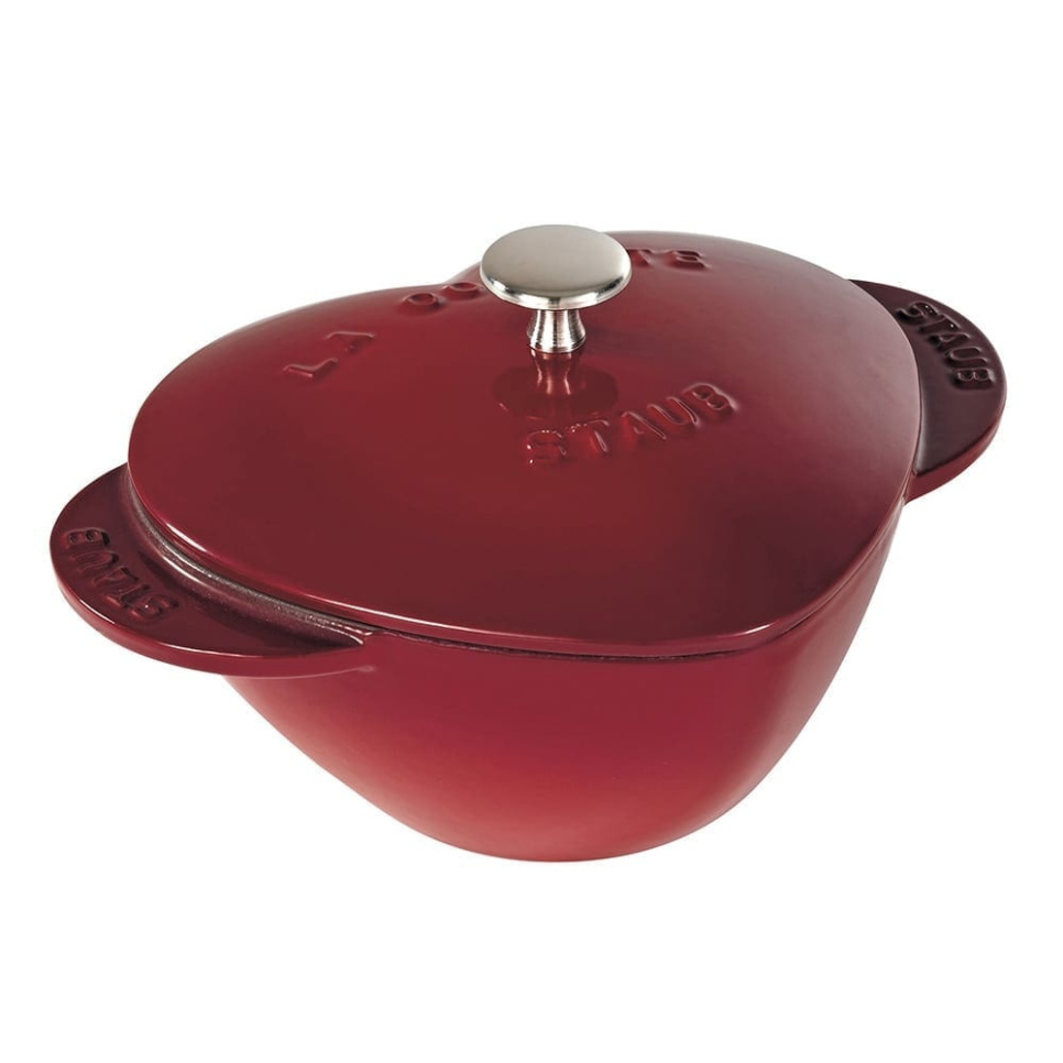 Herzförmige Gusseisenpfanne, 20 cm, Rot - Staub in der Gruppe Kochen / Töpfe & Pfannen / Töpfe bei The Kitchen Lab (1418-13024)