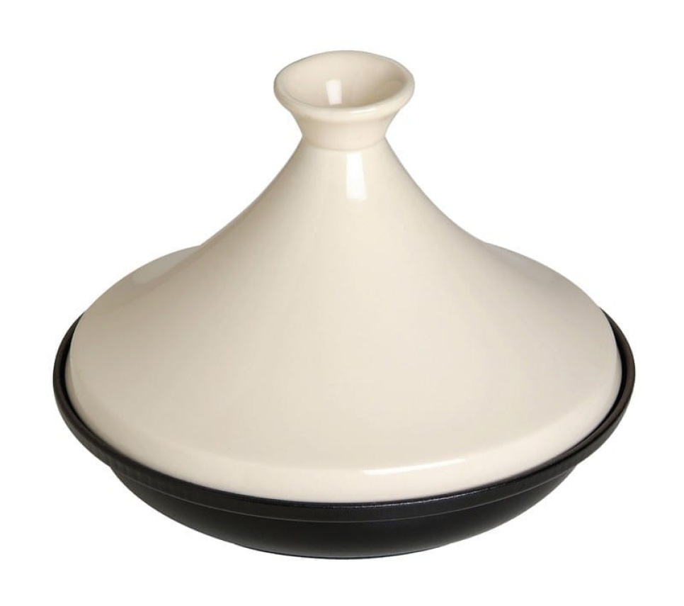 Tajine aus Gusseisen, 20 cm, Schwarz/Creme - Staub in der Gruppe Kochen / Töpfe & Pfannen / Tagine-Töpfe bei The Kitchen Lab (1418-13100)