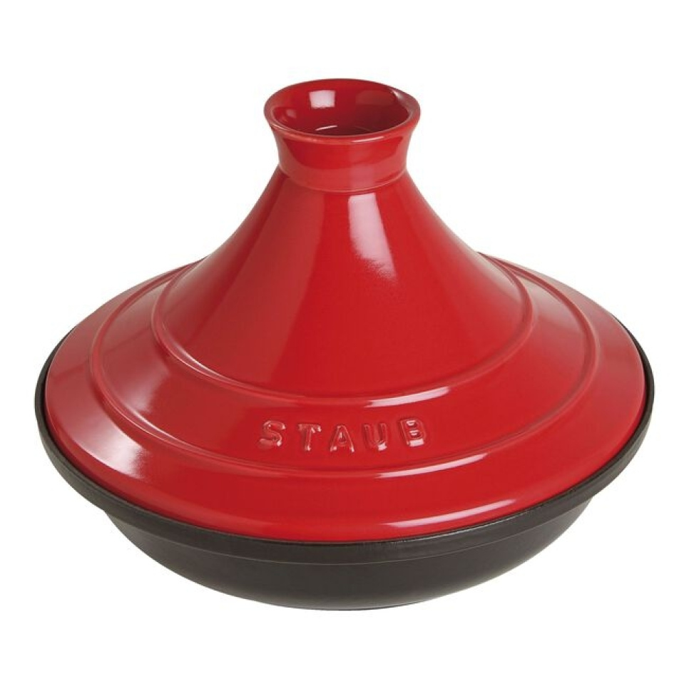 Tajine aus Gusseisen, 28 cm, Schwarz/Rot - Staub in der Gruppe Kochen / Töpfe & Pfannen / Tagine-Töpfe bei The Kitchen Lab (1418-13101)