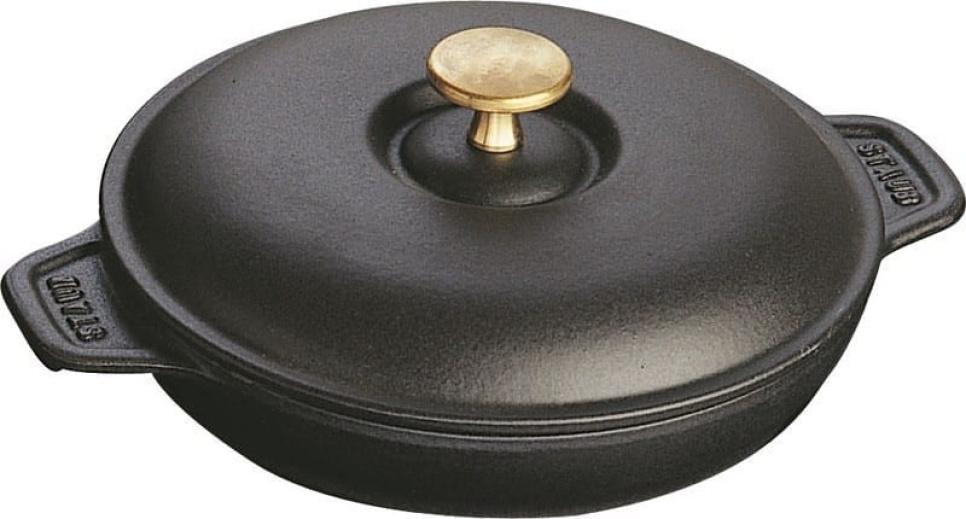 Runde Schüssel mit Deckel, Gusseisen, 20 cm, Schwarz in der Gruppe Kochen / Ofenformen & Gastronormbehälter / Ofenformen bei The Kitchen Lab (1418-13105)
