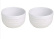 Steinzeug-Förmchen, 2er-Pack, 8cm, Weiß - Staub
