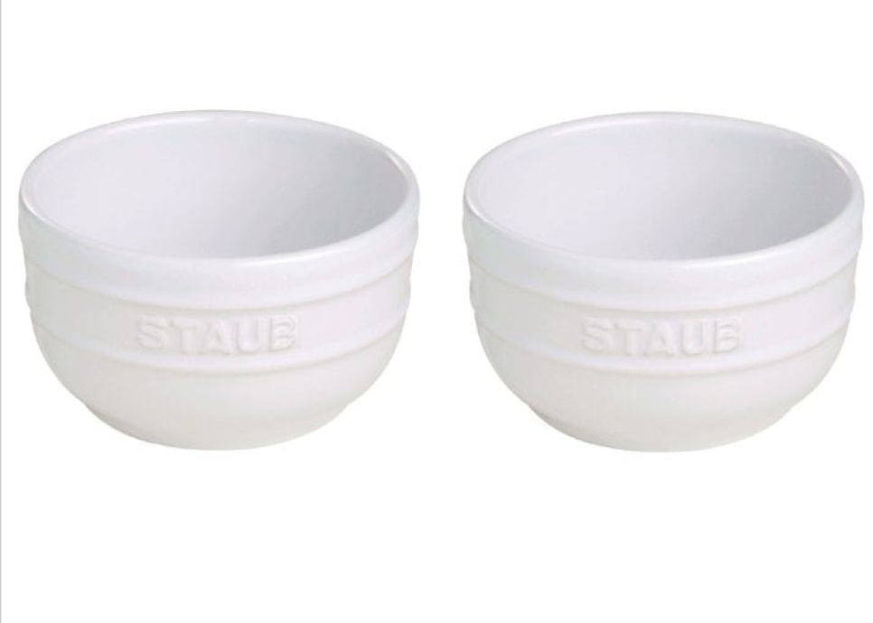 Steinzeug-Förmchen, 2er-Pack, 8cm, Weiß - Staub in der Gruppe Tischgedeck / Sonstiges fürs Tischgedeck & Servieren / Auflaufförmchen bei The Kitchen Lab (1418-13525)