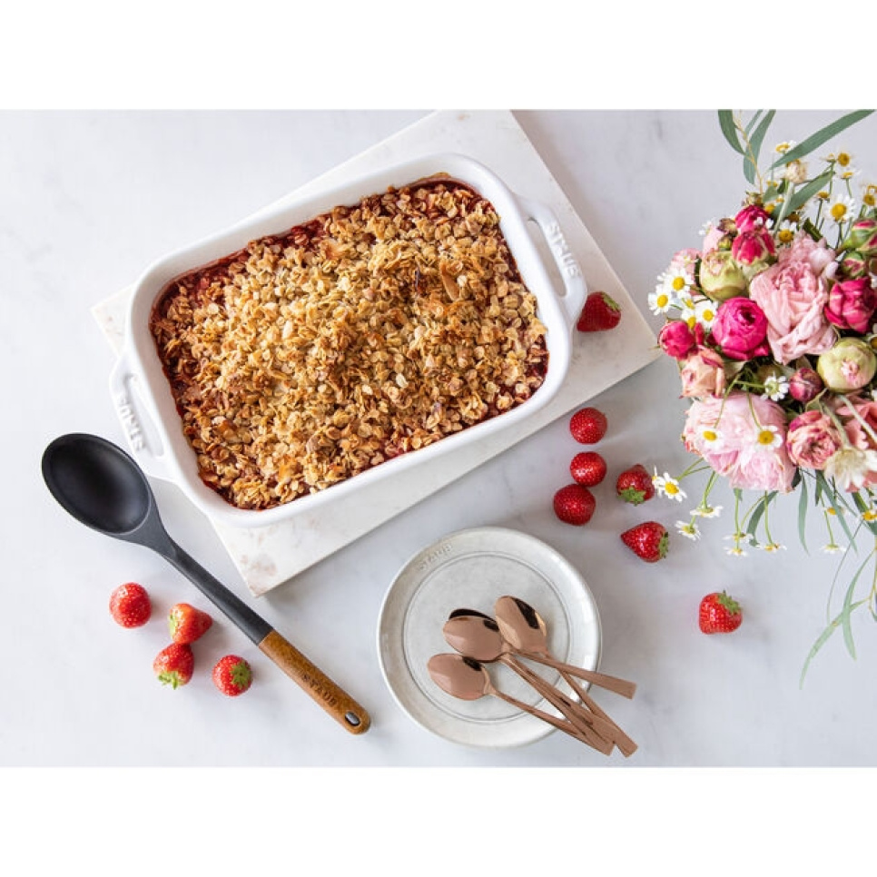 Rechteckige Form, weiß - Staub - 34 x 24 cm