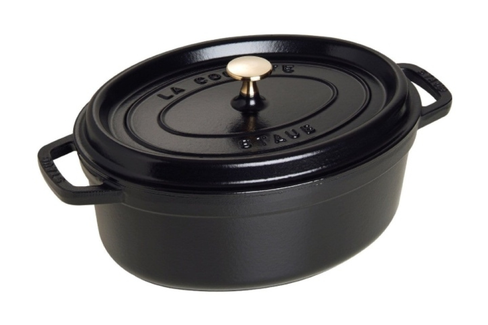 Ovale Gusseisenpfanne, Schwarz - Staub in der Gruppe Kochen / Töpfe & Pfannen / Töpfe bei The Kitchen Lab (1418-17425)