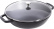 Wok mit Glasdeckel, Schwarz - Staub