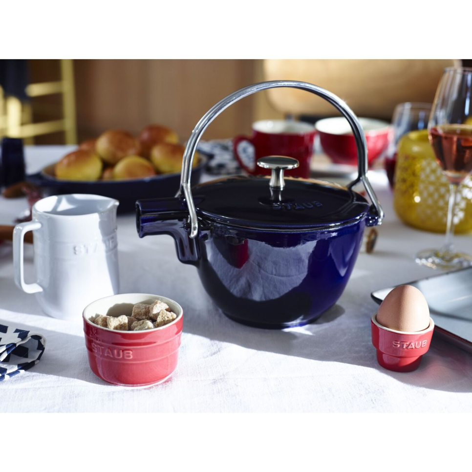 Teekanne in Gusseisen, 1,15 Liter, blau - Staub
