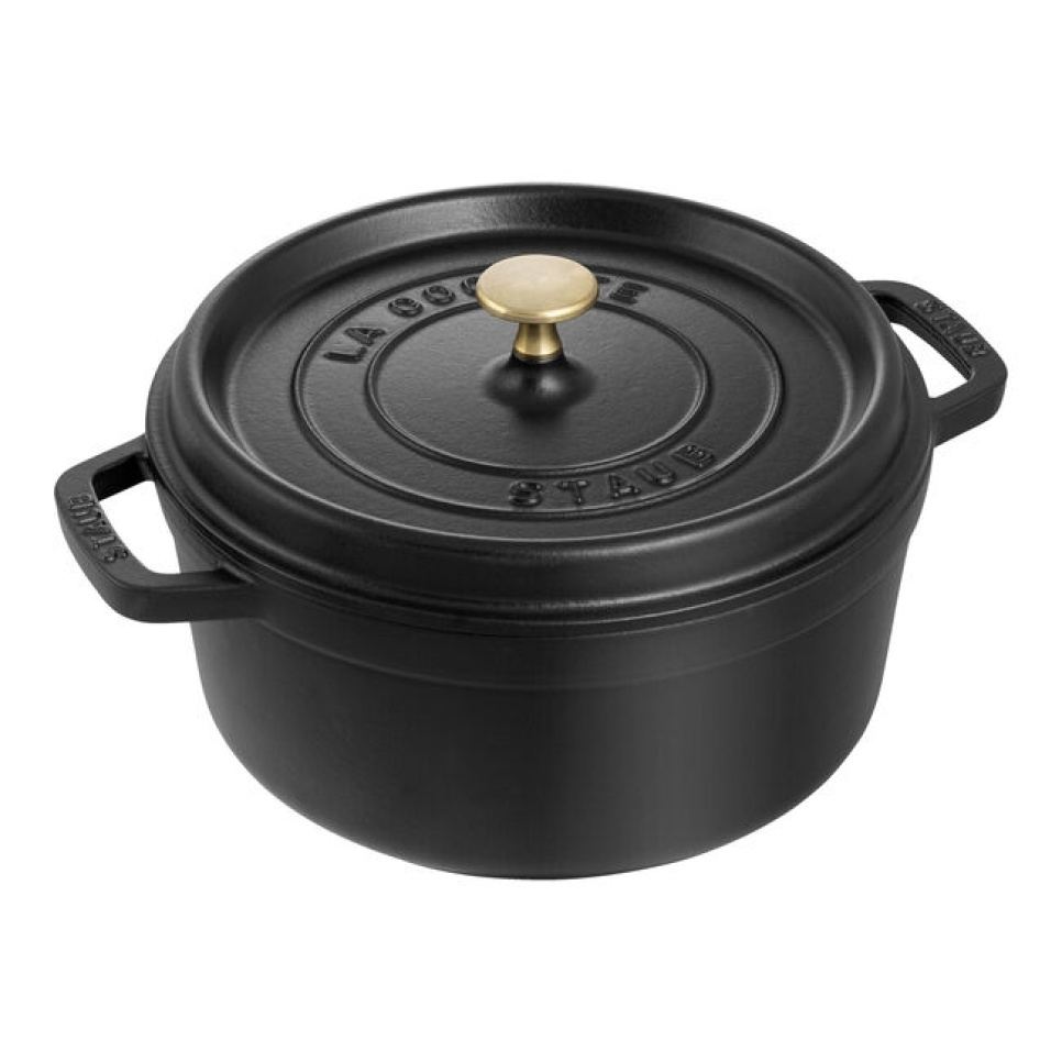 Emaillierter Gusseisentopf, Schwarz - Staub in der Gruppe Kochen / Töpfe & Pfannen / Töpfe bei The Kitchen Lab (1418-36386)