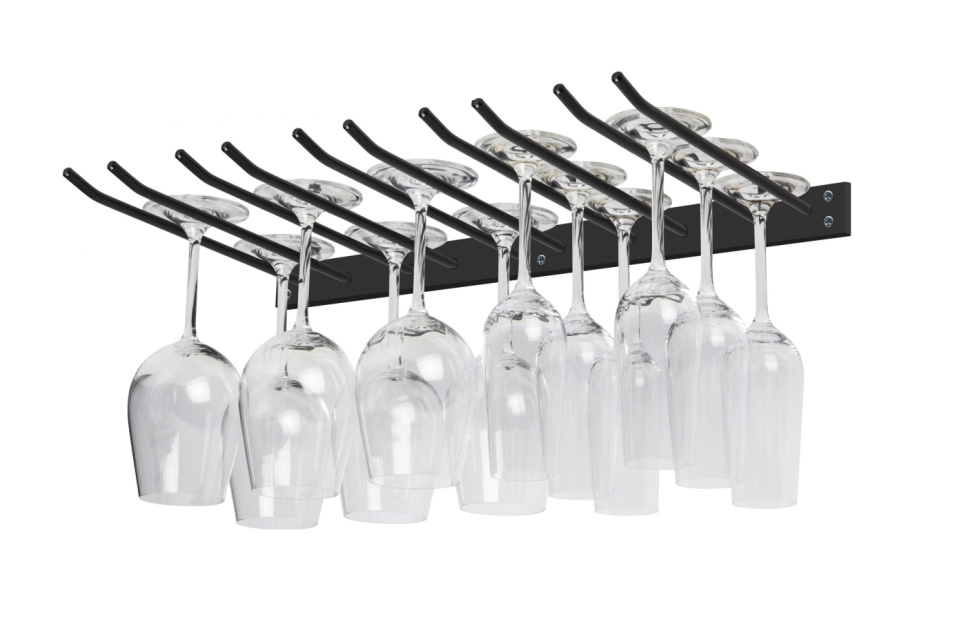 Glasbügel für die Wandmontage - Schwarz, 15 Gläser - Hippie de Luxe