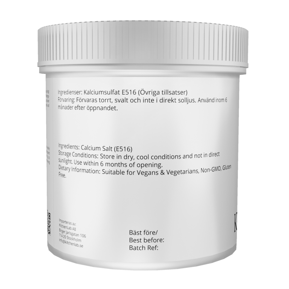 Kalziumsulfat (E516), 100g - The Kitchen Lab