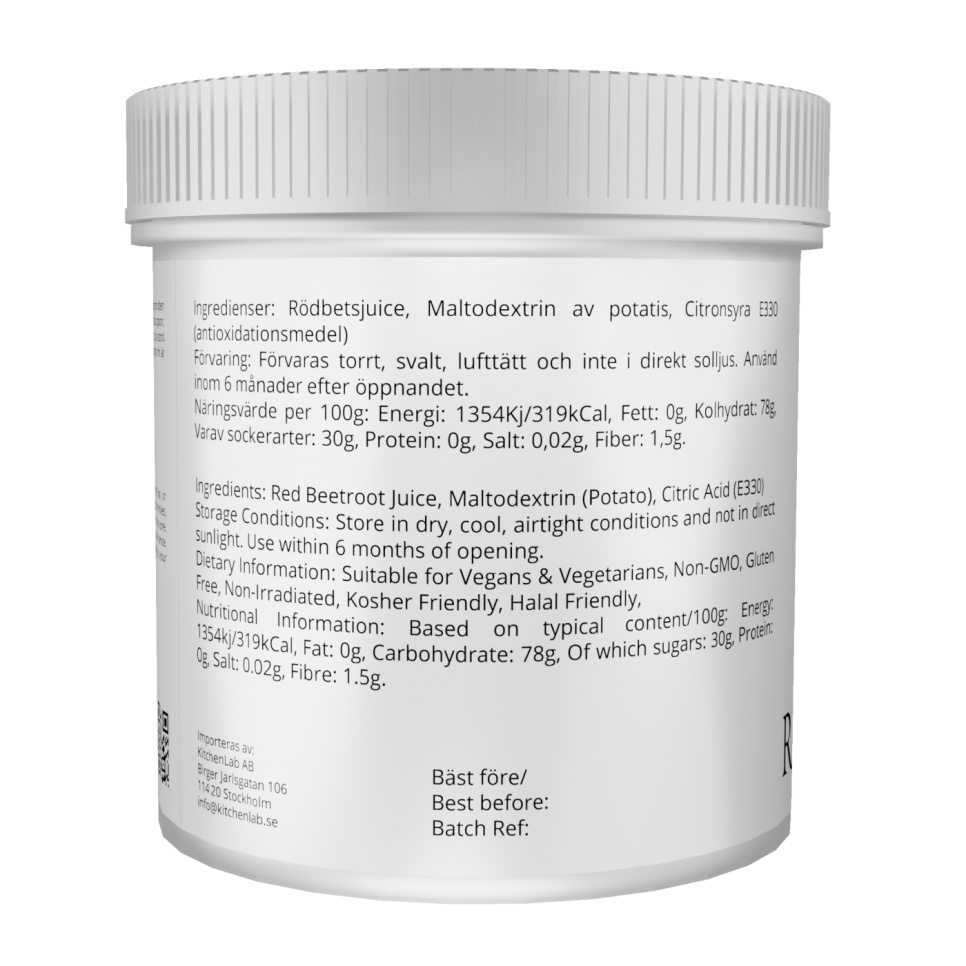 Rote-Bete-Pulver 100g - The Kitchen Lab