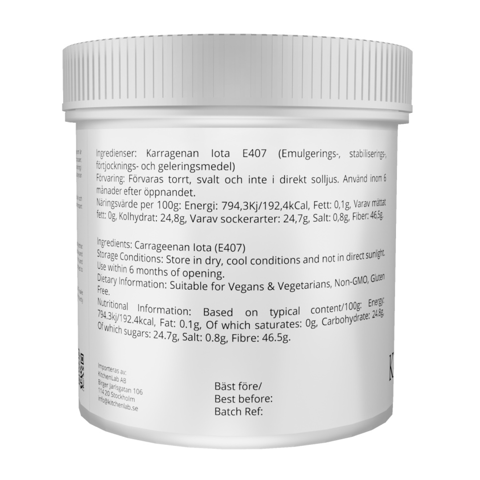 Carrageen Iota (E407a) - The Kitchen Lab