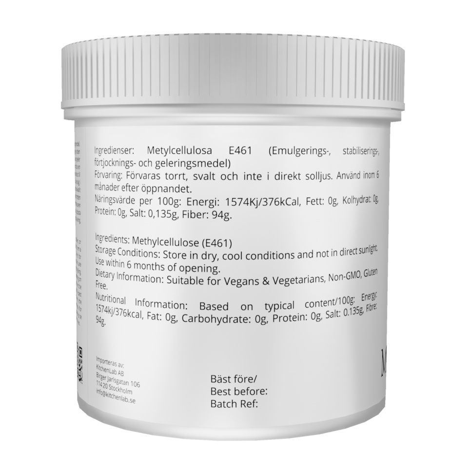 Methocel, Methylcellulose (E461) - The Kitchen Lab