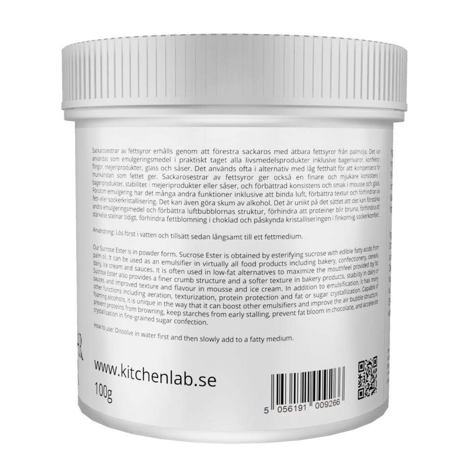 Saccharoseester von Fettsäuren (E473) - The Kitchen Lab - 100 g