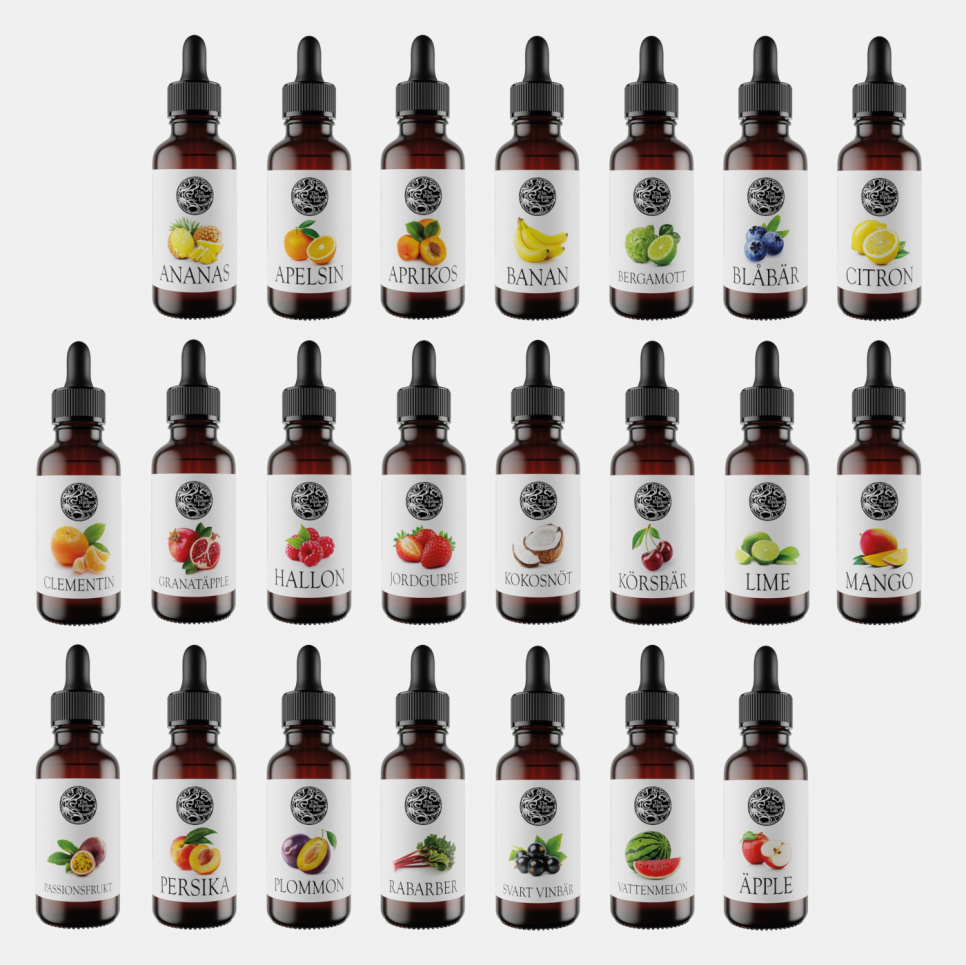 Aromatropfen, 30 ml, Alle Früchte – The Kitchen Lab in der Gruppe Kochen / Molekularküche / Molekulare Inhaltsstoffe bei The Kitchen Lab (1429-28194)