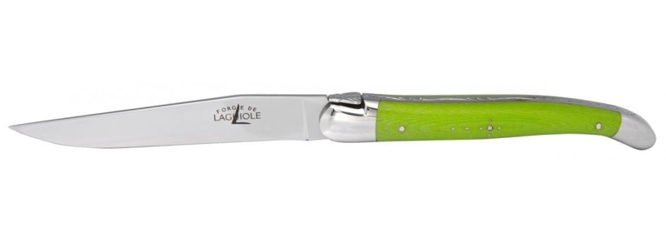 Satz von 6 handgefertigten Steakmessern, Micarta-Griffe - Forge de Laguiole