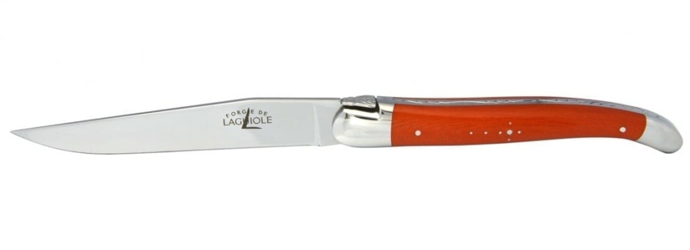 Satz von 6 handgefertigten Steakmessern, Micarta-Griffe - Forge de Laguiole