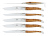 Sechs Messer, En Griff, poliert, Tradition - Forge de Laguiole