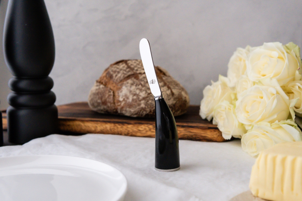Buttermesser mit Griff aus dunklem Horn, Lou Bure - Forge de Laguiole
