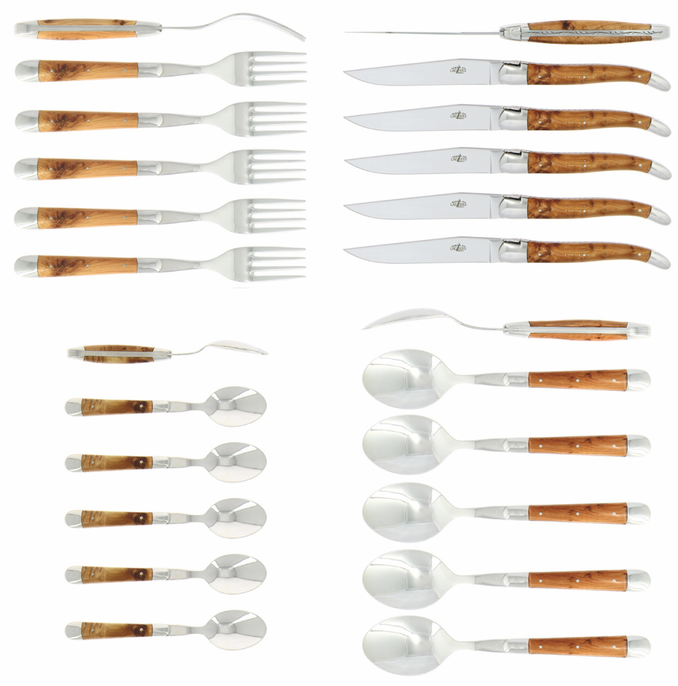Besteckset 03, Griffe aus En, poliert, Tradition - Forge de Laguiole in der Gruppe Tischgedeck / Besteck / Das Besteck bei The Kitchen Lab (1446-32854)