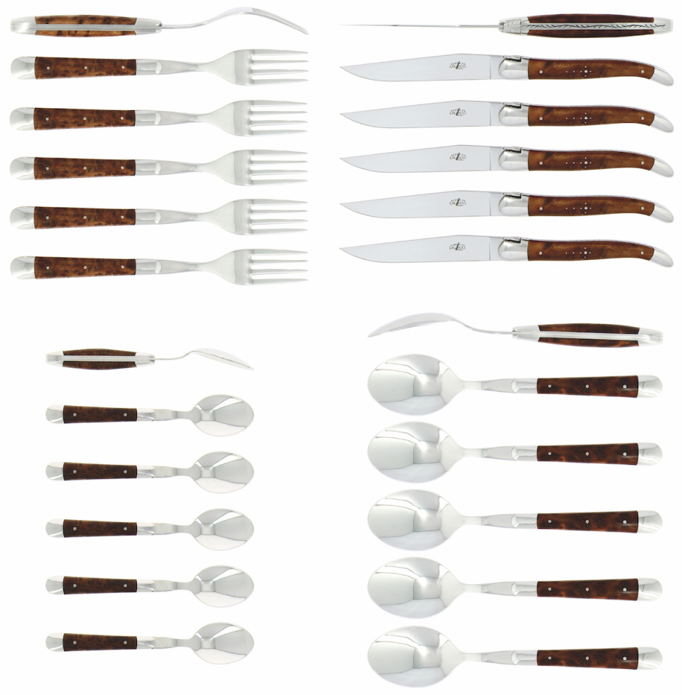 Besteckset 05, Tuja-Griffe, poliert, Tradition - Forge de Laguiole in der Gruppe Tischgedeck / Besteck / Das Besteck bei The Kitchen Lab (1446-32867)