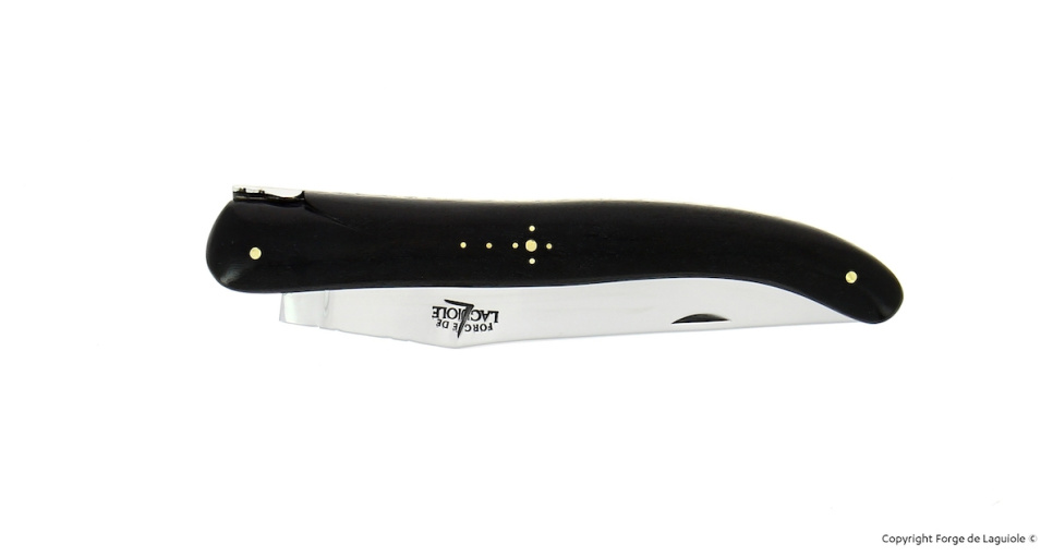 Tranchierbesteck 21 cm, Ebenholzgriff, klappbar, Signature - Forge de Laguiole