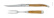 Schnitzbesteck 17 cm, Griff aus Olivenholz, poliert, Tradition - Forge de Laguiole