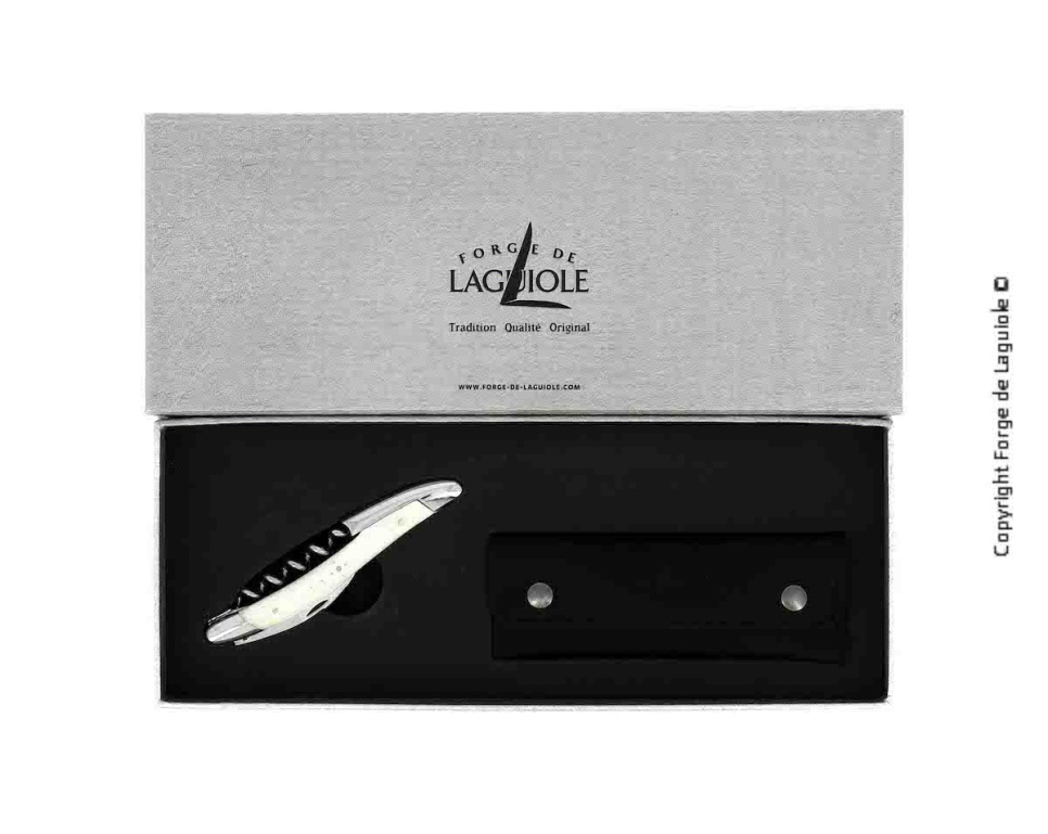Sommeliermesser aus Knochen, damasziert mit Dekoration, Sammlung - Forge de Laguiole in der Gruppe Bar & Wein / Weinzubehör / Sommeliermesser & Flaschenöffner bei The Kitchen Lab (1446-32957)